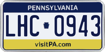 PA license plate LHC0943