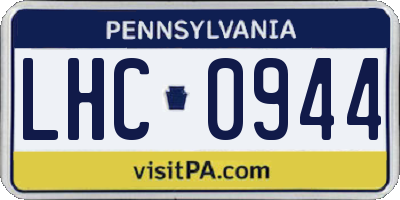 PA license plate LHC0944