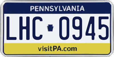 PA license plate LHC0945