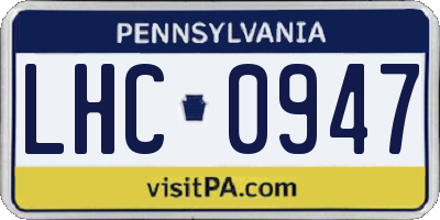 PA license plate LHC0947