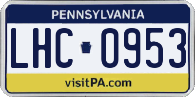 PA license plate LHC0953