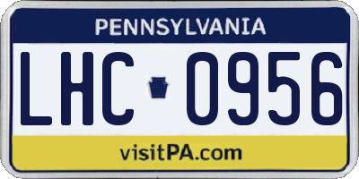 PA license plate LHC0956