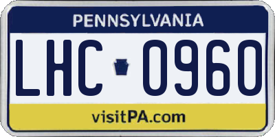 PA license plate LHC0960