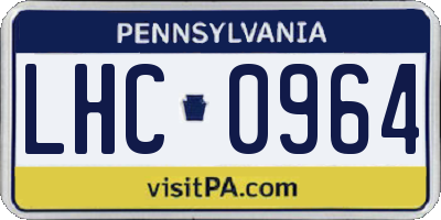 PA license plate LHC0964