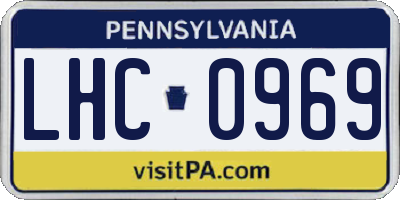 PA license plate LHC0969