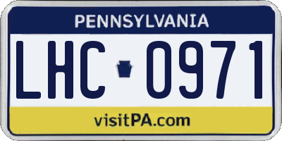 PA license plate LHC0971
