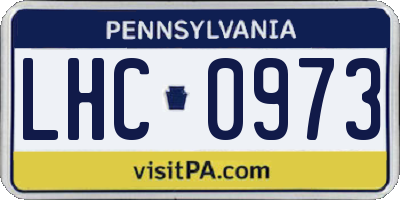 PA license plate LHC0973