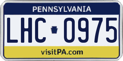 PA license plate LHC0975