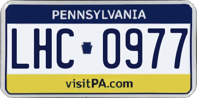 PA license plate LHC0977