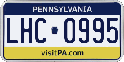PA license plate LHC0995
