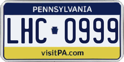 PA license plate LHC0999