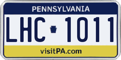 PA license plate LHC1011