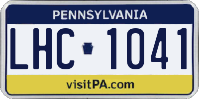 PA license plate LHC1041