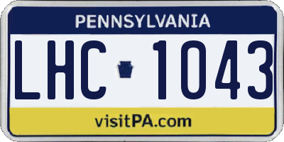 PA license plate LHC1043