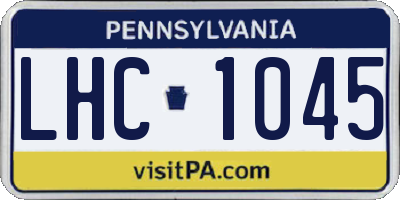 PA license plate LHC1045