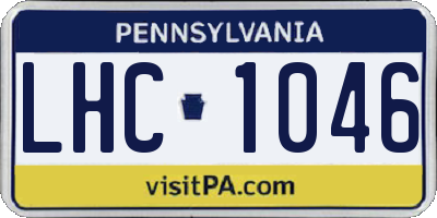 PA license plate LHC1046
