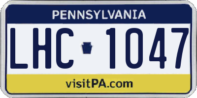 PA license plate LHC1047