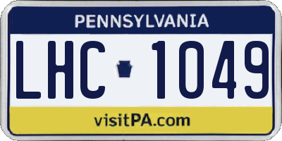 PA license plate LHC1049