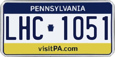 PA license plate LHC1051