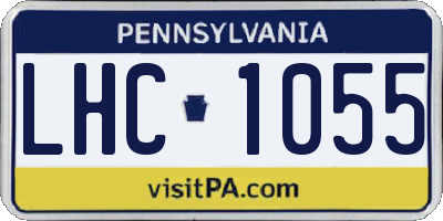 PA license plate LHC1055