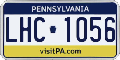 PA license plate LHC1056