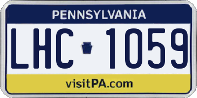 PA license plate LHC1059