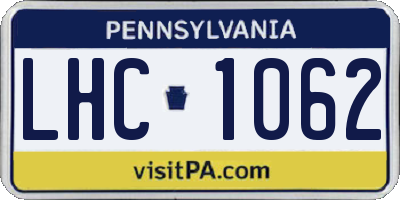 PA license plate LHC1062