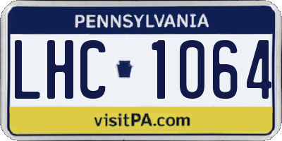 PA license plate LHC1064