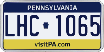 PA license plate LHC1065