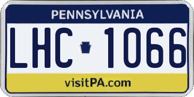 PA license plate LHC1066