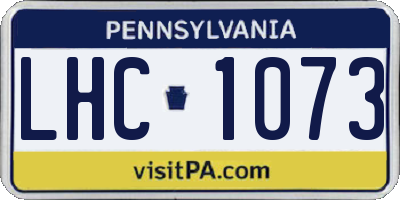 PA license plate LHC1073
