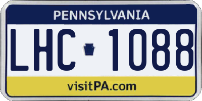 PA license plate LHC1088