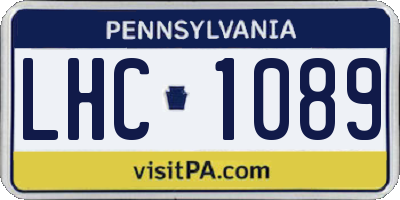 PA license plate LHC1089