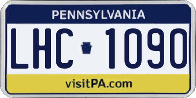 PA license plate LHC1090