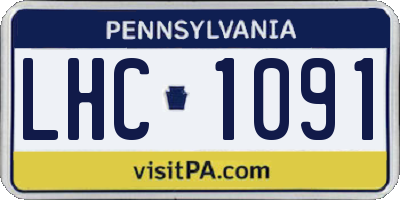 PA license plate LHC1091