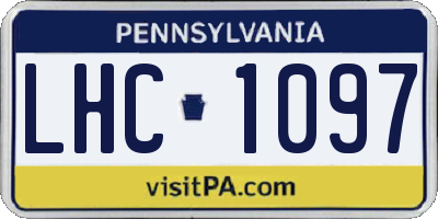 PA license plate LHC1097