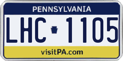PA license plate LHC1105