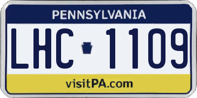 PA license plate LHC1109