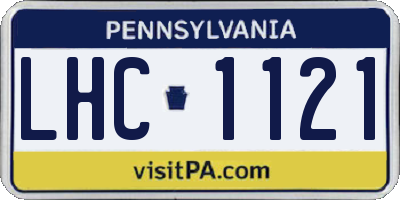 PA license plate LHC1121
