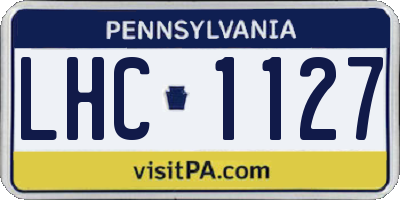 PA license plate LHC1127