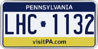 PA license plate LHC1132