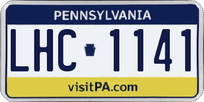 PA license plate LHC1141