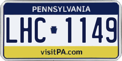 PA license plate LHC1149