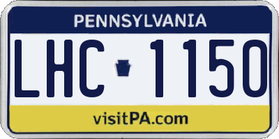 PA license plate LHC1150