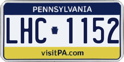 PA license plate LHC1152