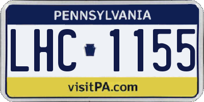 PA license plate LHC1155