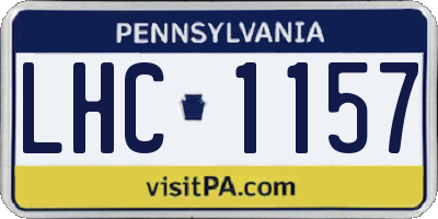 PA license plate LHC1157