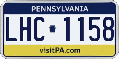 PA license plate LHC1158