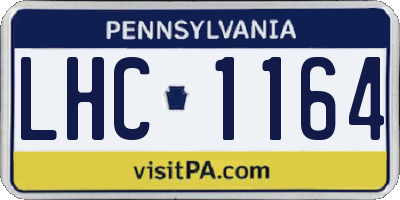 PA license plate LHC1164