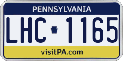 PA license plate LHC1165